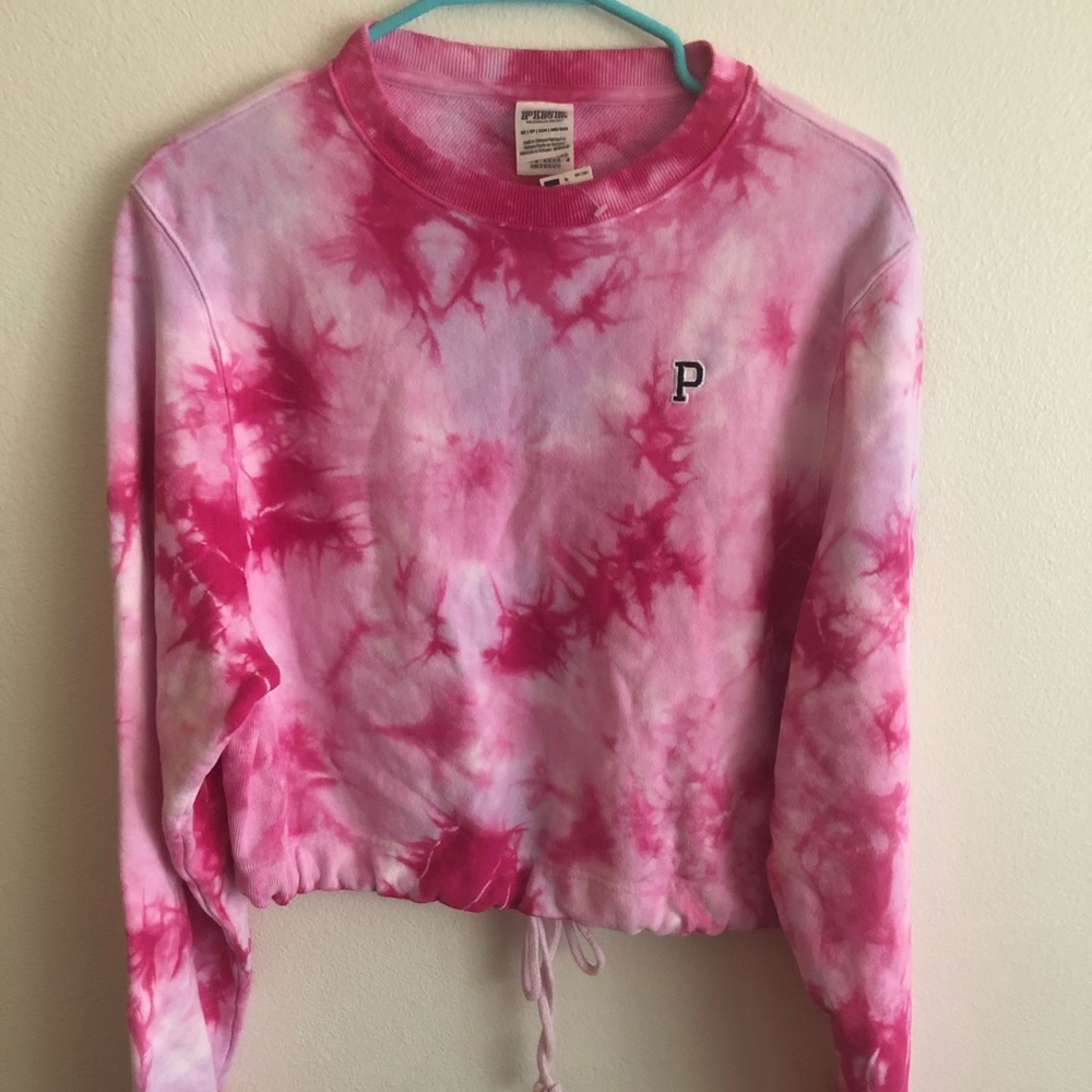 NWT! PINK Victoria Secret tie dye sweater size Xs
